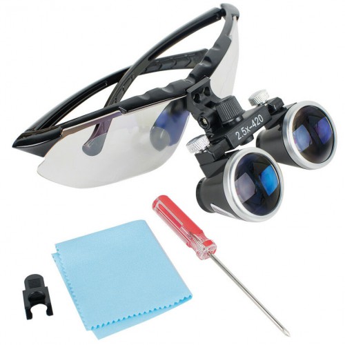 Dental Lab Equipment Dental Loupes Dentist Dental Surgical Medical Binocular Loupes 2.5X 420mm Loupe Magnifier