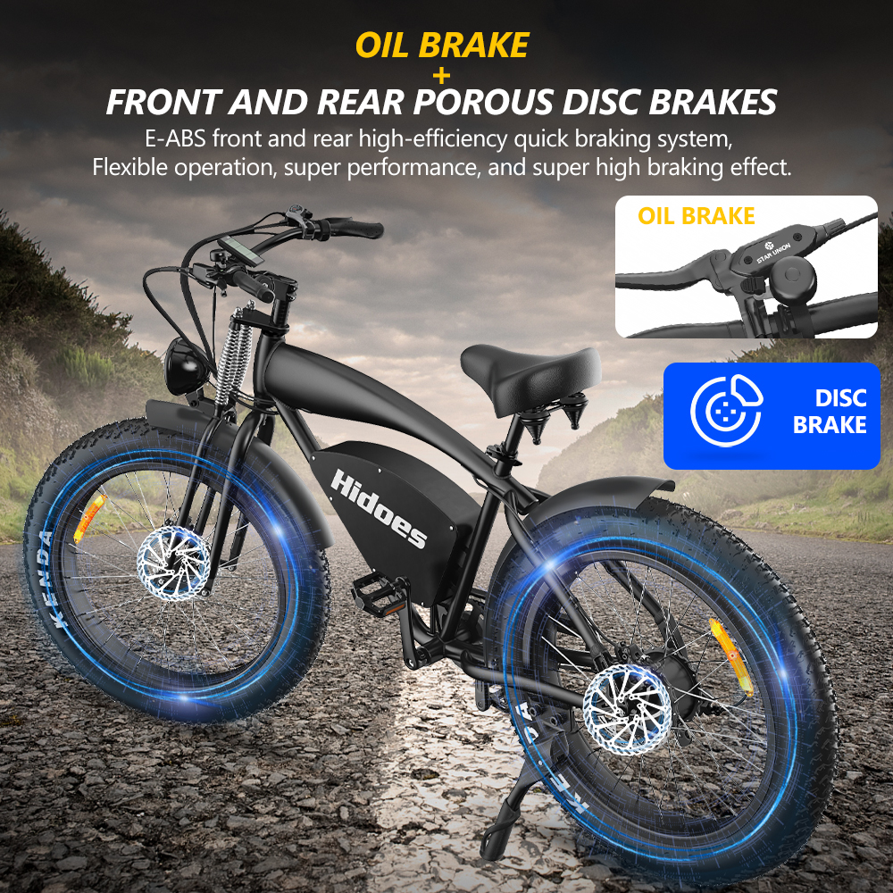 Hidoes B3 electric bike with dual disc brake and E-ABS