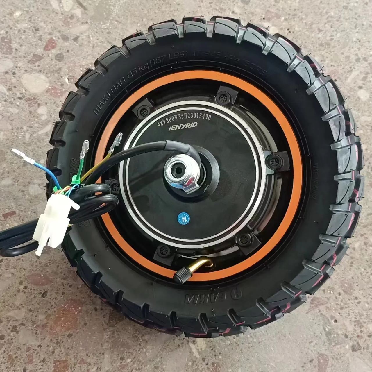  ienyrid scooter m4 pro s motor with specs of 500W, 48V, 10AH for a 10" wheel with tire
