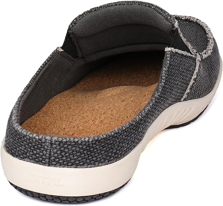 Mens Comfort Breathable Arch Support Casual Slip On Canvas Slippers