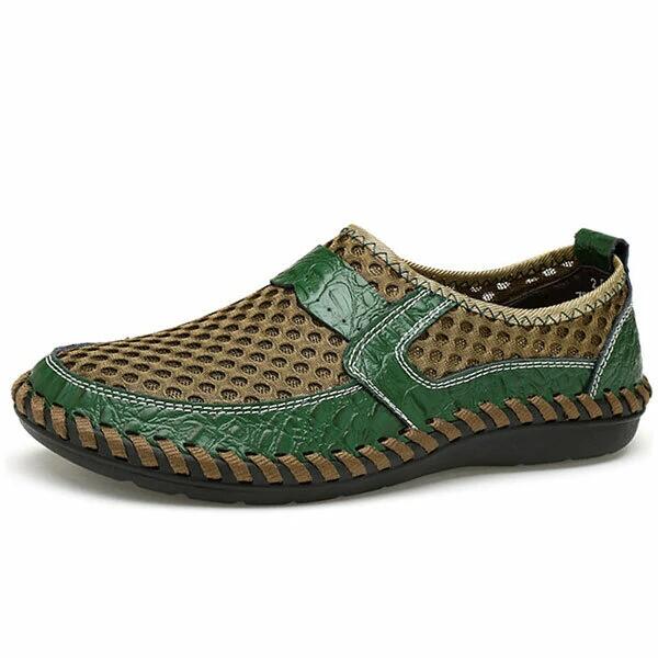 🔥Hot Sale🎁--40% OFF🎉Mens Hand Stitching Breathable Honeycomb Slip-on Casual Shoes