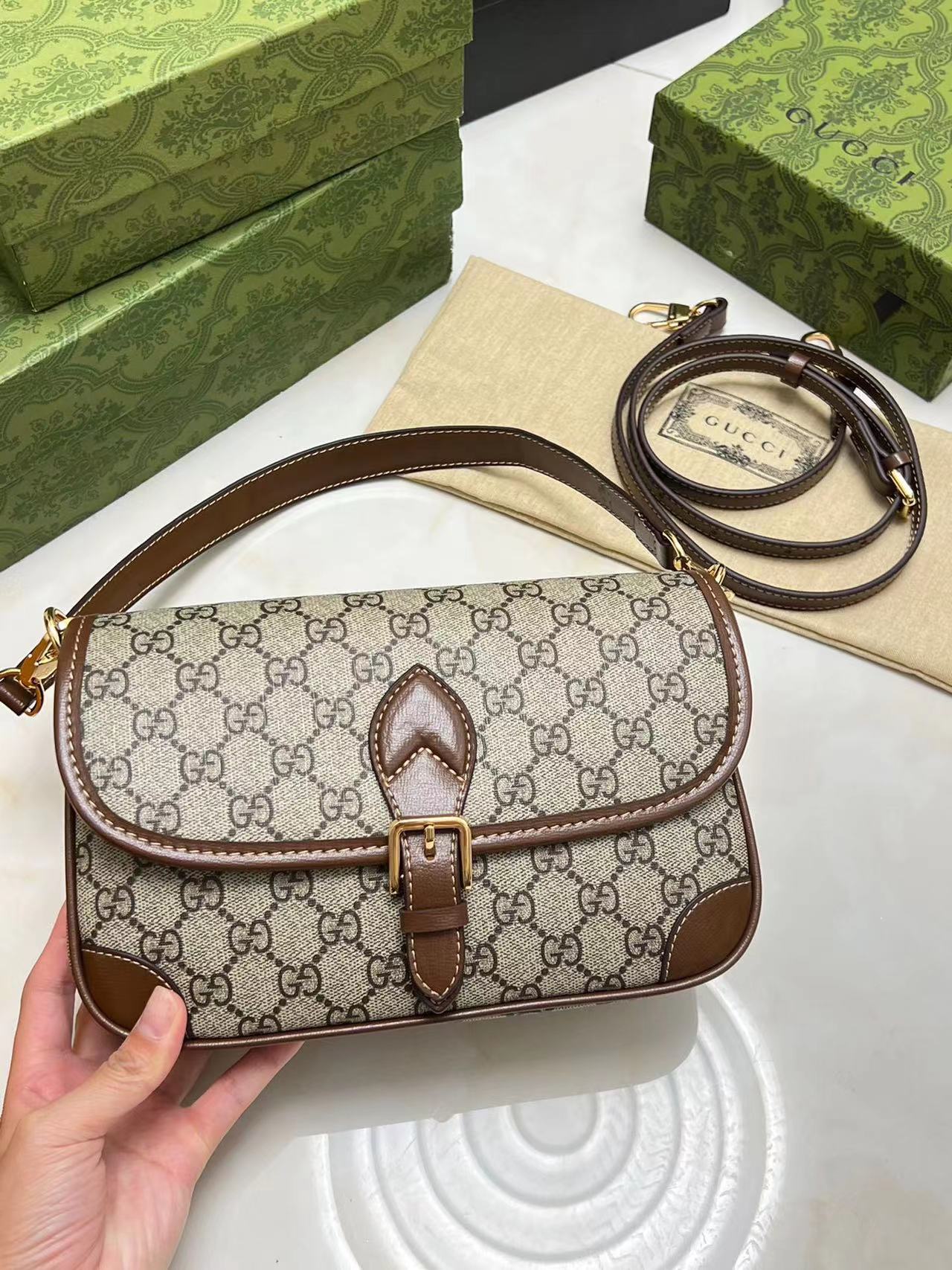 Gucci Soho Leather Flap Shoulder Bag Black Gold Tassel New Authentic:  Handbags: Amazon.com