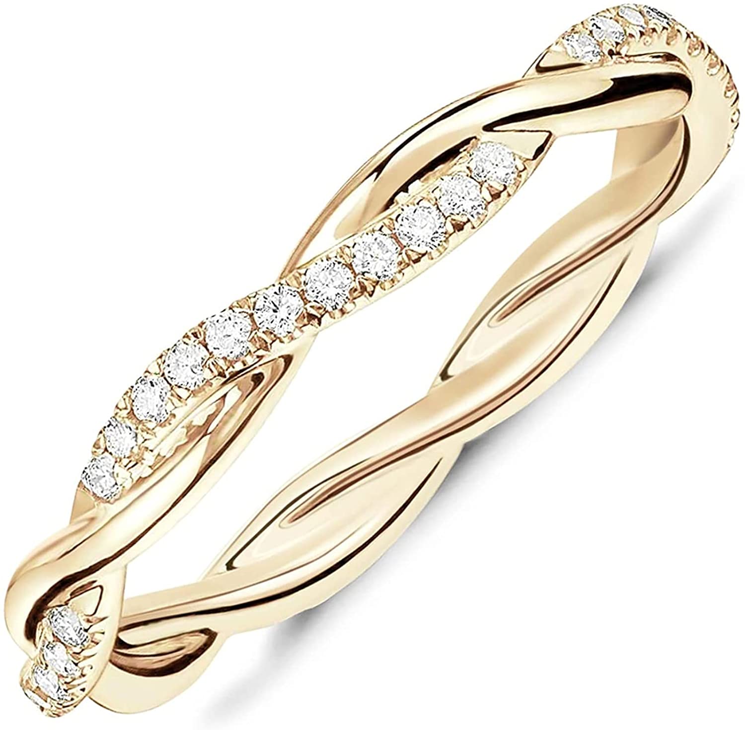 14K Gold Plated Cubic Zirconia rings-DaoMao