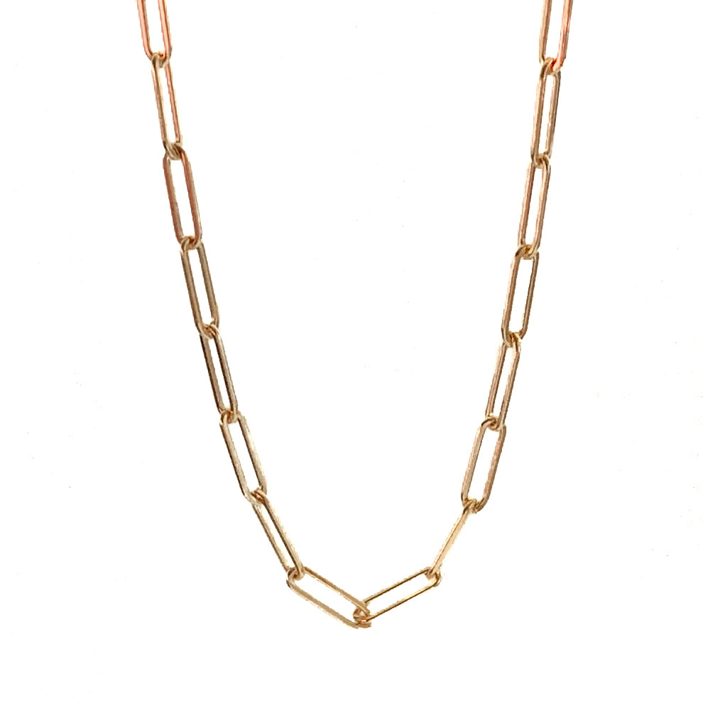 Gold Paper clip necklace-DaoMao