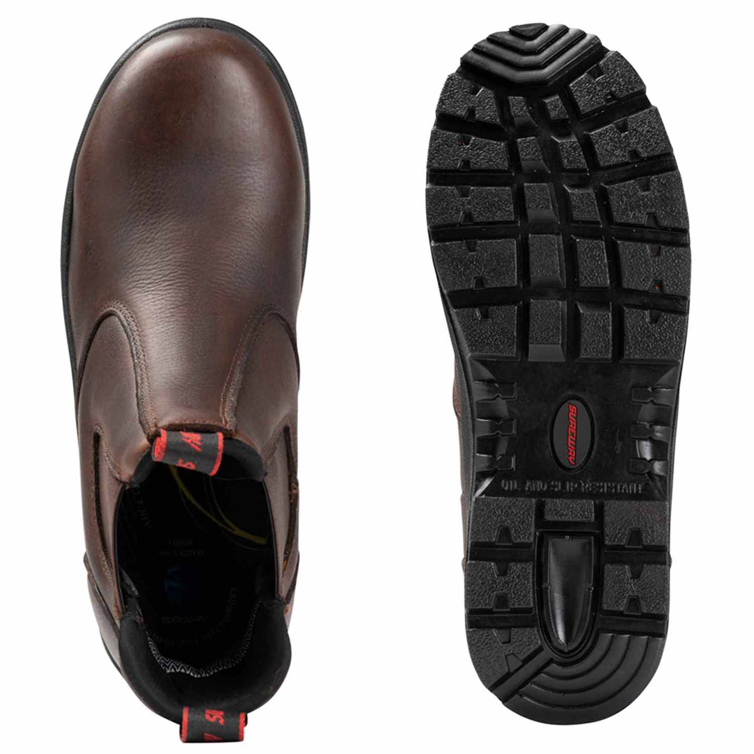 SUREWAY Men's Slip On Work Boots for Men,Upgraded Slip/Water Resistant,Static Dissipative,Fire Station Mechanic Work Boots/Shoes 