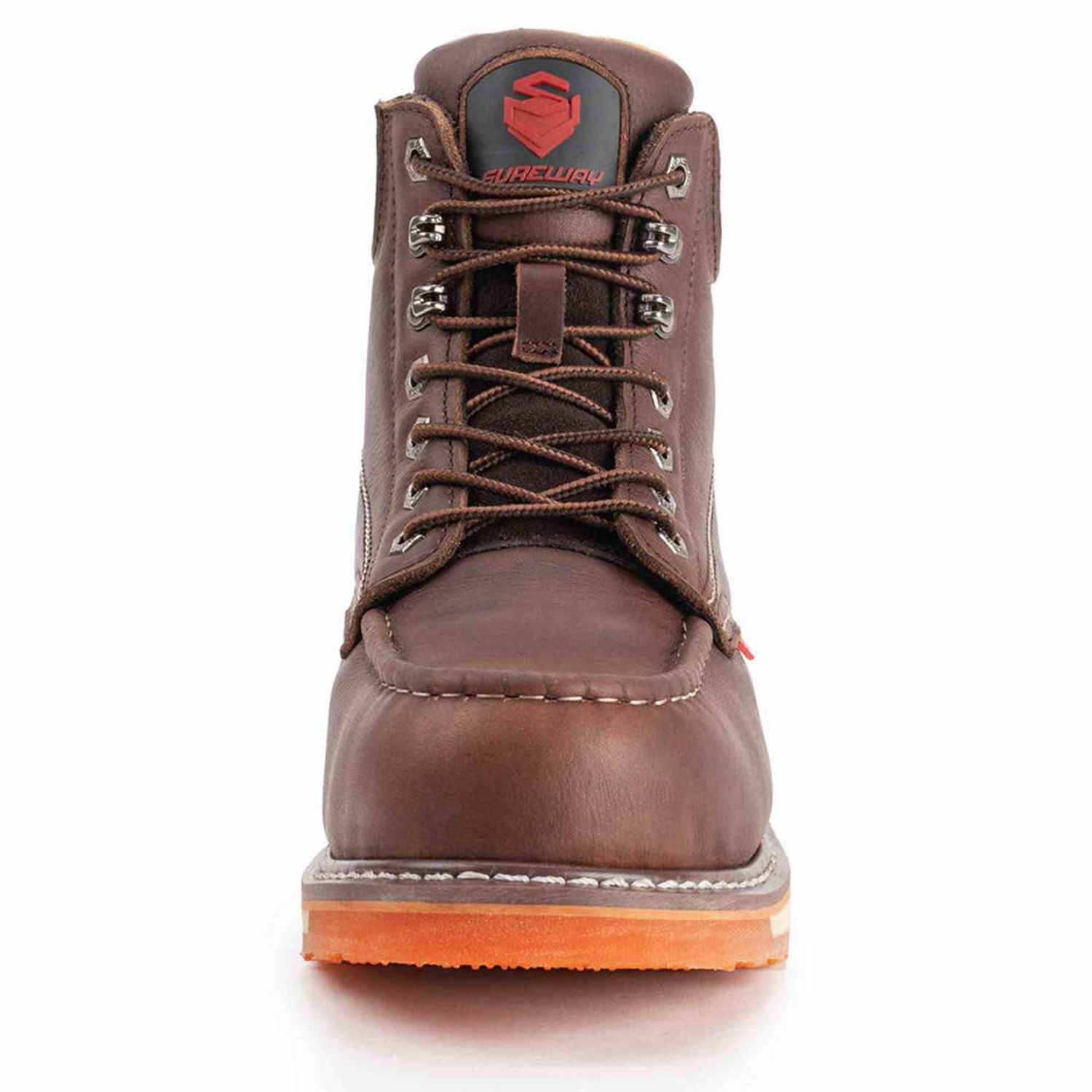 SUREWAY 6” Mens Heavy Duty Steel/Composite/Soft Toe Work Boots for Men,Goodyear Welt,Extremely Comfortable Durable Proved,Superior Oil/Slip Resistant,Thicker Leather,Wedge Sole,Moc Toe Work Boots/Shoes for Men,EH Safety Industrial Construction Boots 