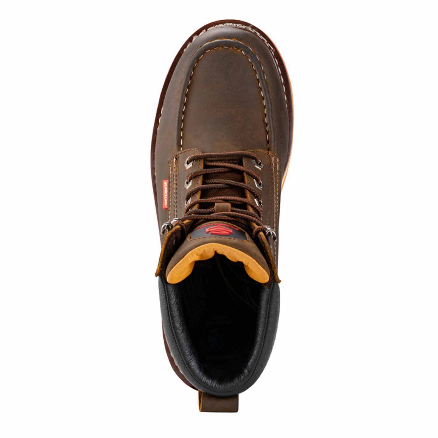 SUREWAY 6” Mens Heavy Duty Steel Toe/Soft Toe Work Boots/Shoes for Men,Goodyear Welt,Extremely Comfortable Durable Proved,Superior Oil/Slip Resistant,Thicker Crazy Horse Leather,Wedge Sole,Moc Toe Work Boots, EH Safety Industrial Construction Boots 