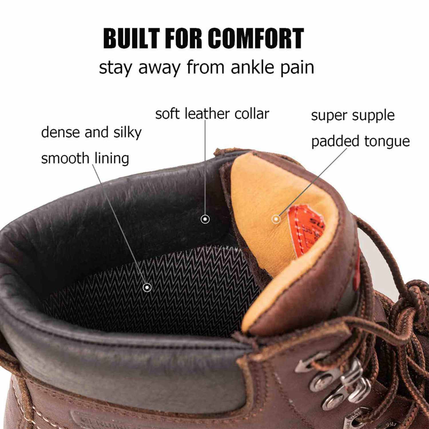 SUREWAY 6” Mens Heavy Duty Steel/Composite/Soft Toe Work Boots for Men,Goodyear Welt,Extremely Comfortable Durable Proved,Superior Oil/Slip Resistant,Thicker Leather,Wedge Sole,Moc Toe Work Boots/Shoes for Men,EH Safety Industrial Construction Boots 