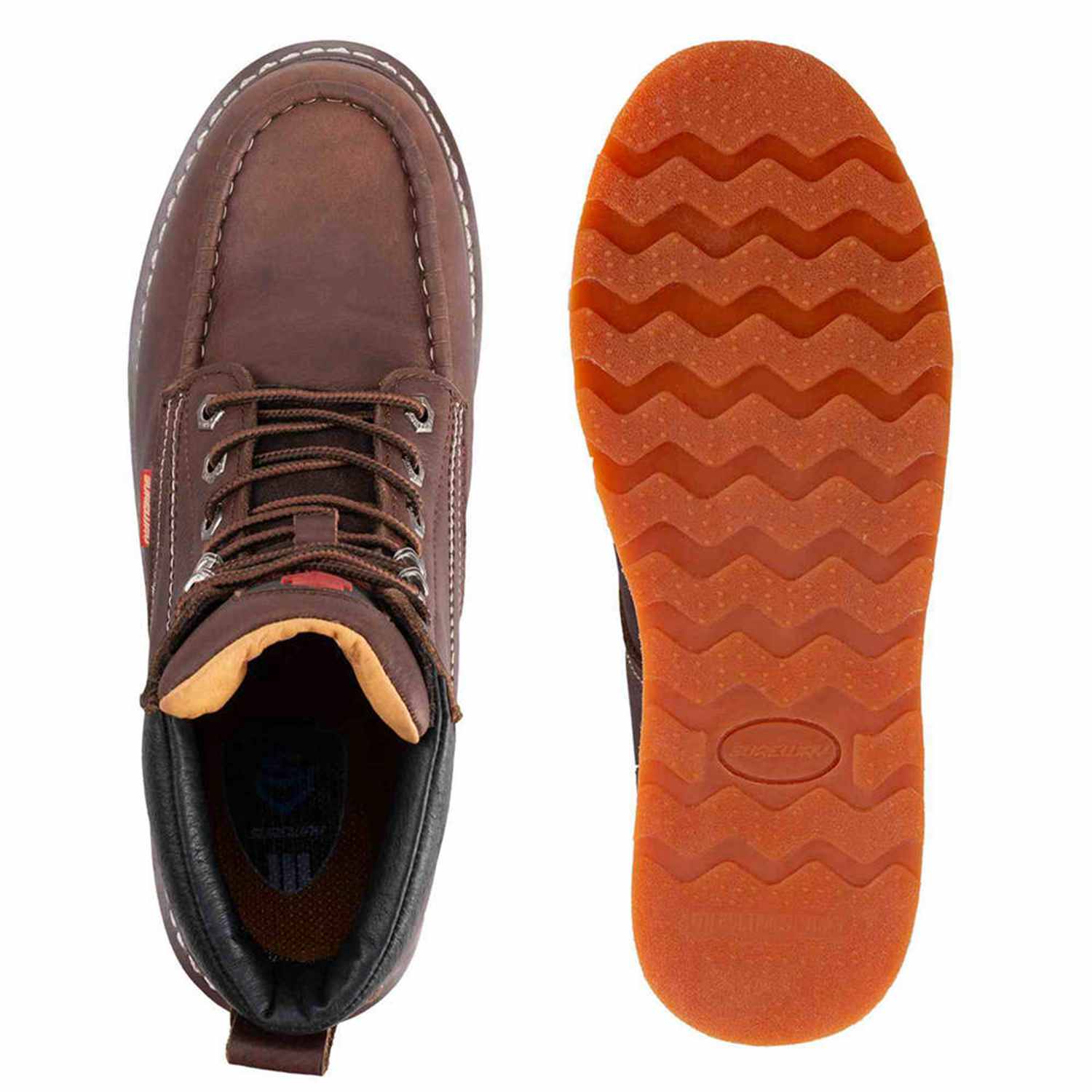 SUREWAY 6” Mens Heavy Duty Steel/Composite/Soft Toe Work Boots for Men,Goodyear Welt,Extremely Comfortable Durable Proved,Superior Oil/Slip Resistant,Thicker Leather,Wedge Sole,Moc Toe Work Boots/Shoes for Men,EH Safety Industrial Construction Boots 