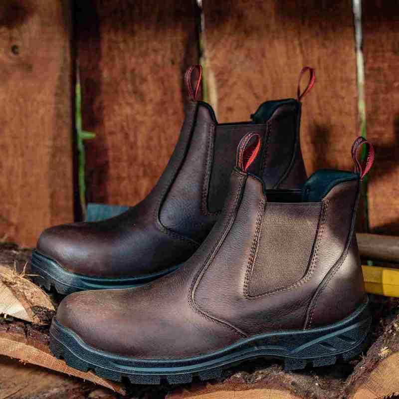 SUREWAY Men's Slip On Work Boots for Men,Upgraded Slip/Water Resistant,Static Dissipative,Fire Station Mechanic Work Boots/Shoes 