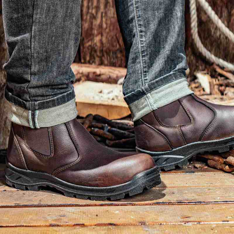 SUREWAY Men's Slip On Work Boots for Men,Upgraded Slip/Water Resistant,Static Dissipative,Fire Station Mechanic Work Boots/Shoes 