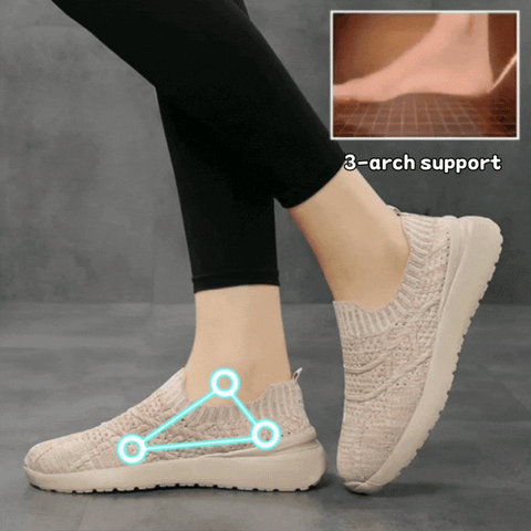 Onecomfy Women Orthopedic Comfortable Slip-on Walking Shoes