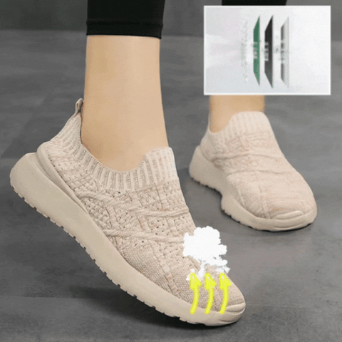Onecomfy Women Orthopedic Comfortable Slip-on Walking Shoes