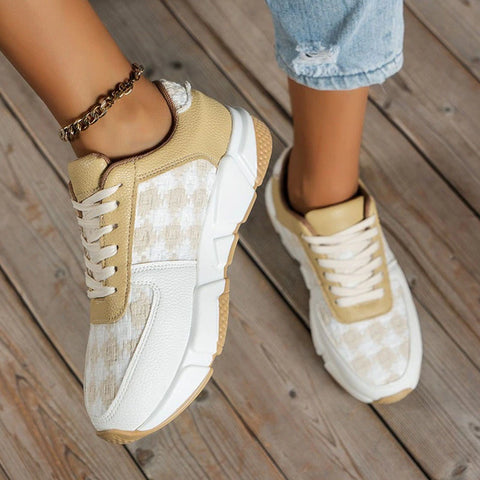 Onecomfy New Leopard Print Platform Sneakers