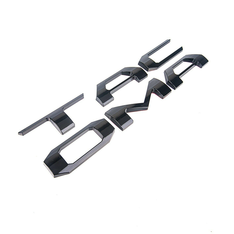 3D Tailgate Insert Emblem Fit For Tacoma Letter 2016-2022 Matte Black Badges
