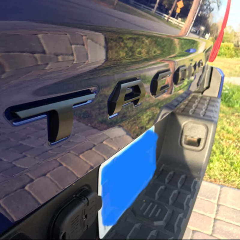 3D Tailgate Insert Emblem Fit For Tacoma Letter 2016-2022 Matte Black Badges