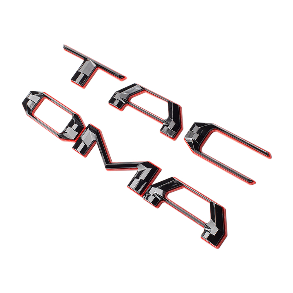 3D Tailgate Insert Emblem Fit For Tacoma Letter 2016-2022 Matte Black Badges