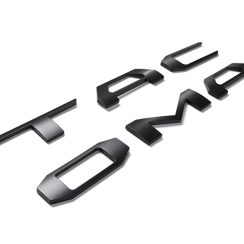 3D Tailgate Insert Emblem Fit For Tacoma Letter 2016-2022 Matte Black Badges