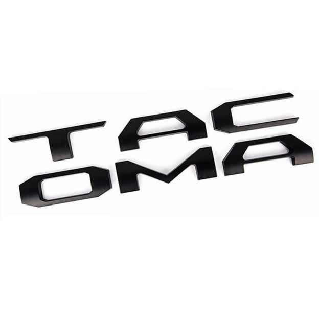 3D Tailgate Insert Emblem Fit For Tacoma Letter 2016-2022 Matte Black Badges