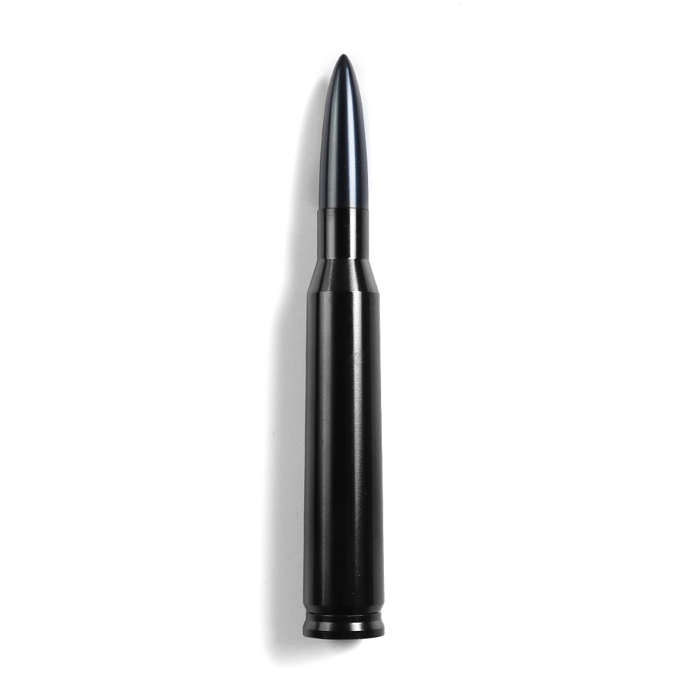 FIT FOR F-150 SIERRA 50 CALIBER BULLET ALUMINUM SHORT ANTENNA BLACK US