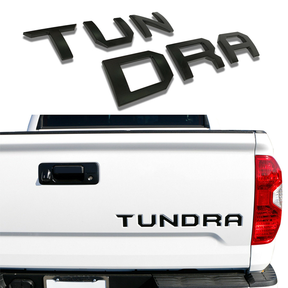 3D Raised Tailgate Letter Insert Emblem for 2014-2021 Nameplate Black Waterproof
