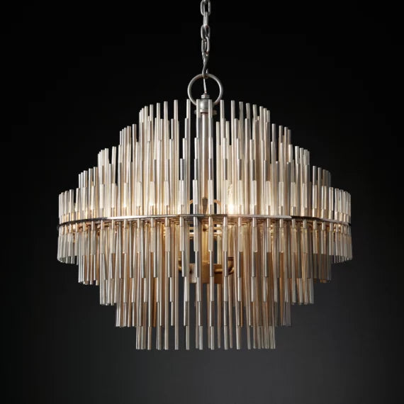 Emale Industrial Wind Round Chandelier 24" 32" 42"