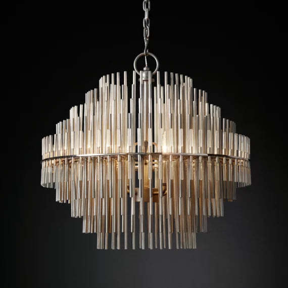 Emile Industrial Wind Round Chandelier 24" 32" 42"