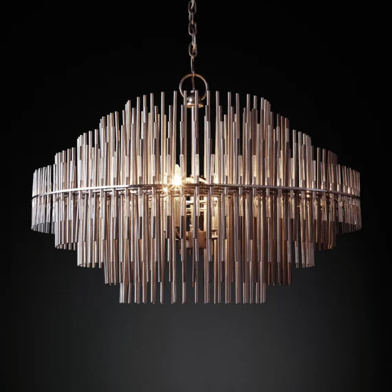 Emale Industrial Wind Round Chandelier 24" 32" 42"