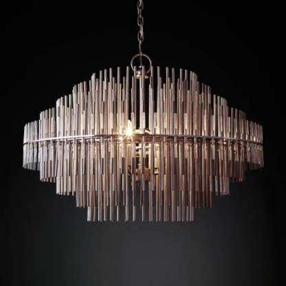 Emale Industrial Wind Round Chandelier 24" 32" 42"