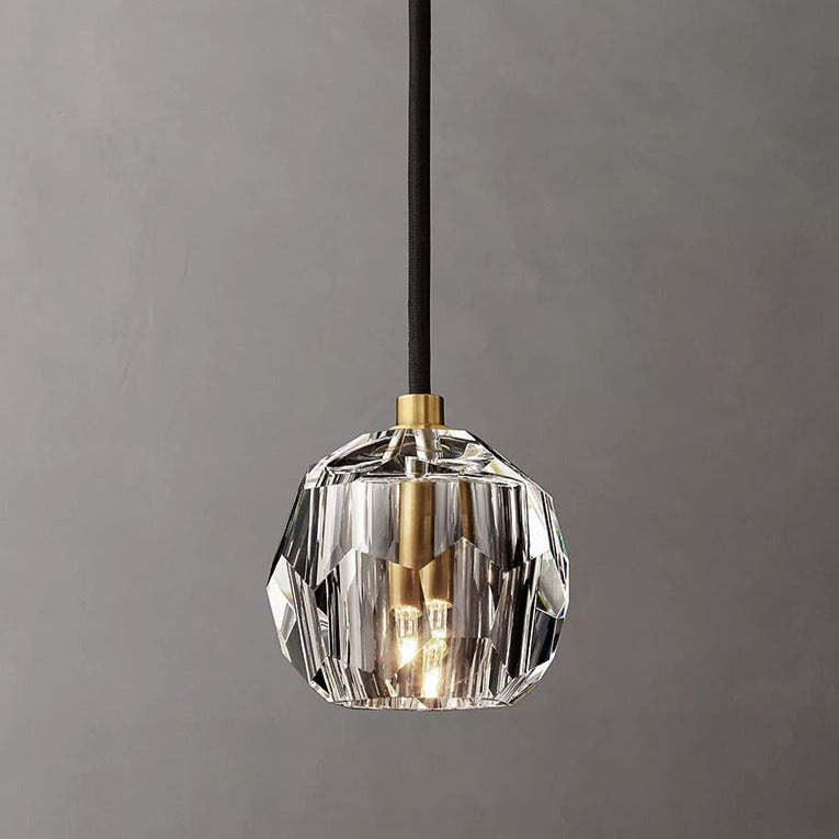 Bille De Clear Crystal Double Ball Pendant Lighting