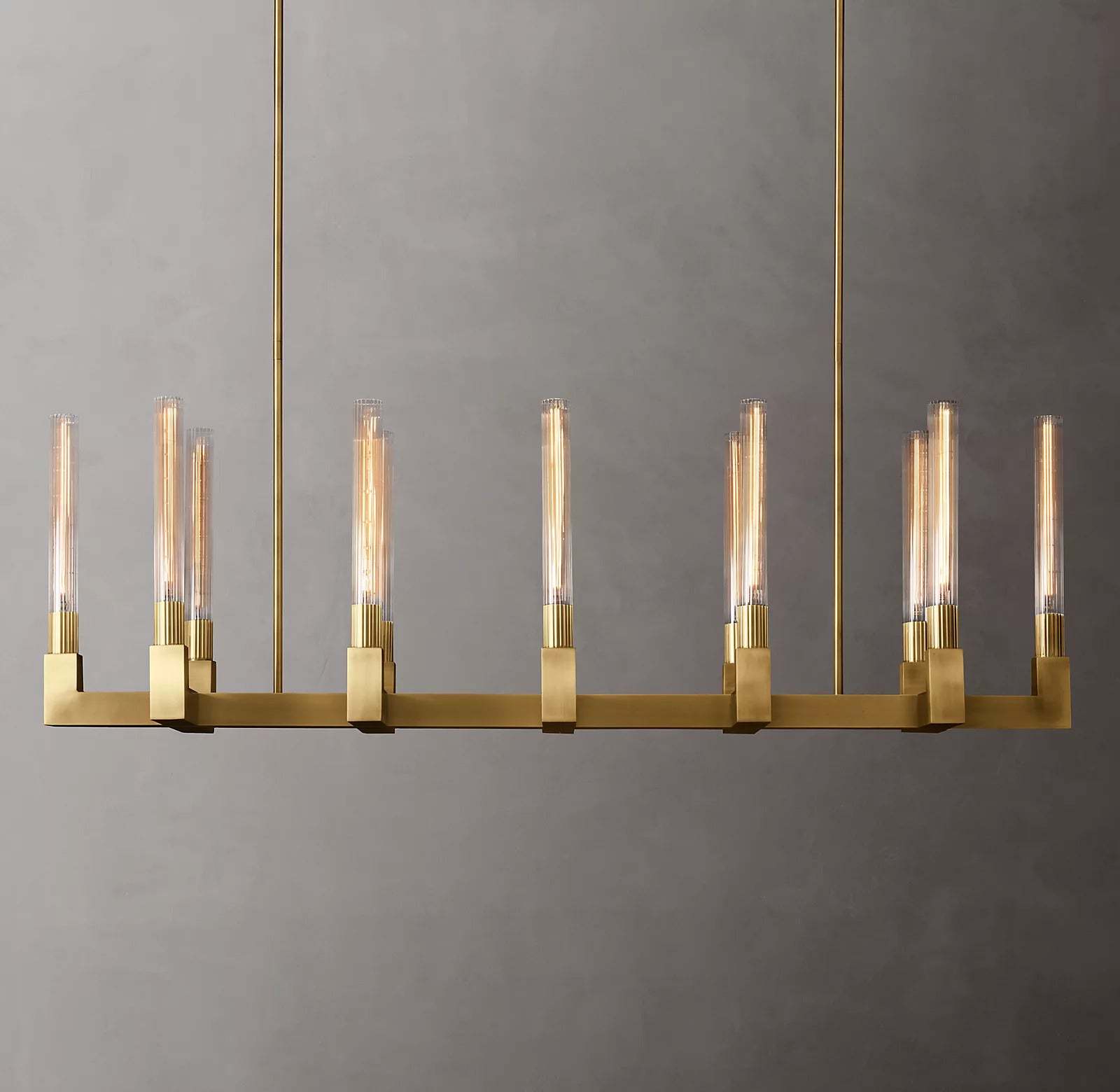 Candlestick Linear Chandelier 55"