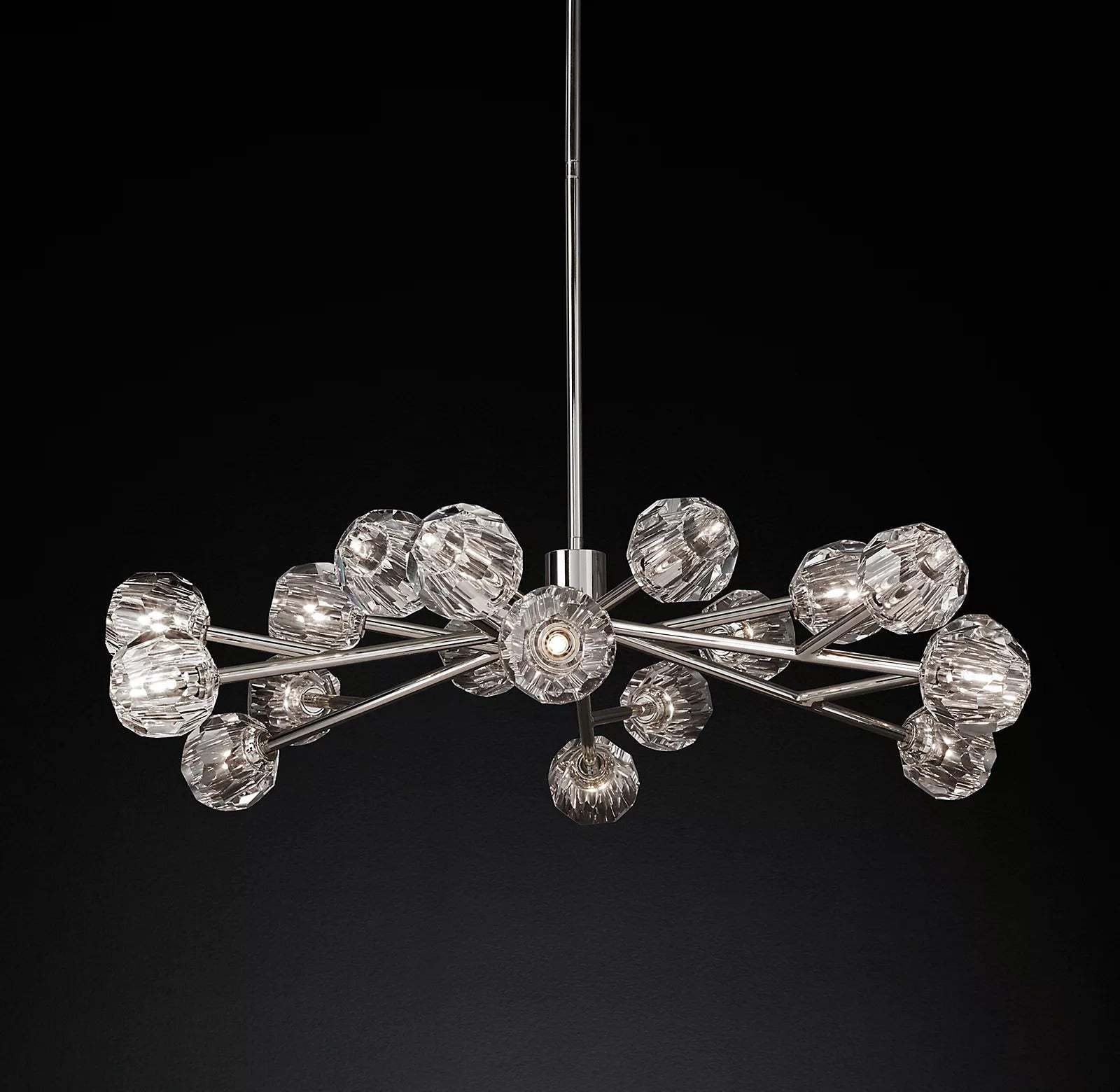 Bille Crystal Ball Round Chandelier 48" K9 Crystal