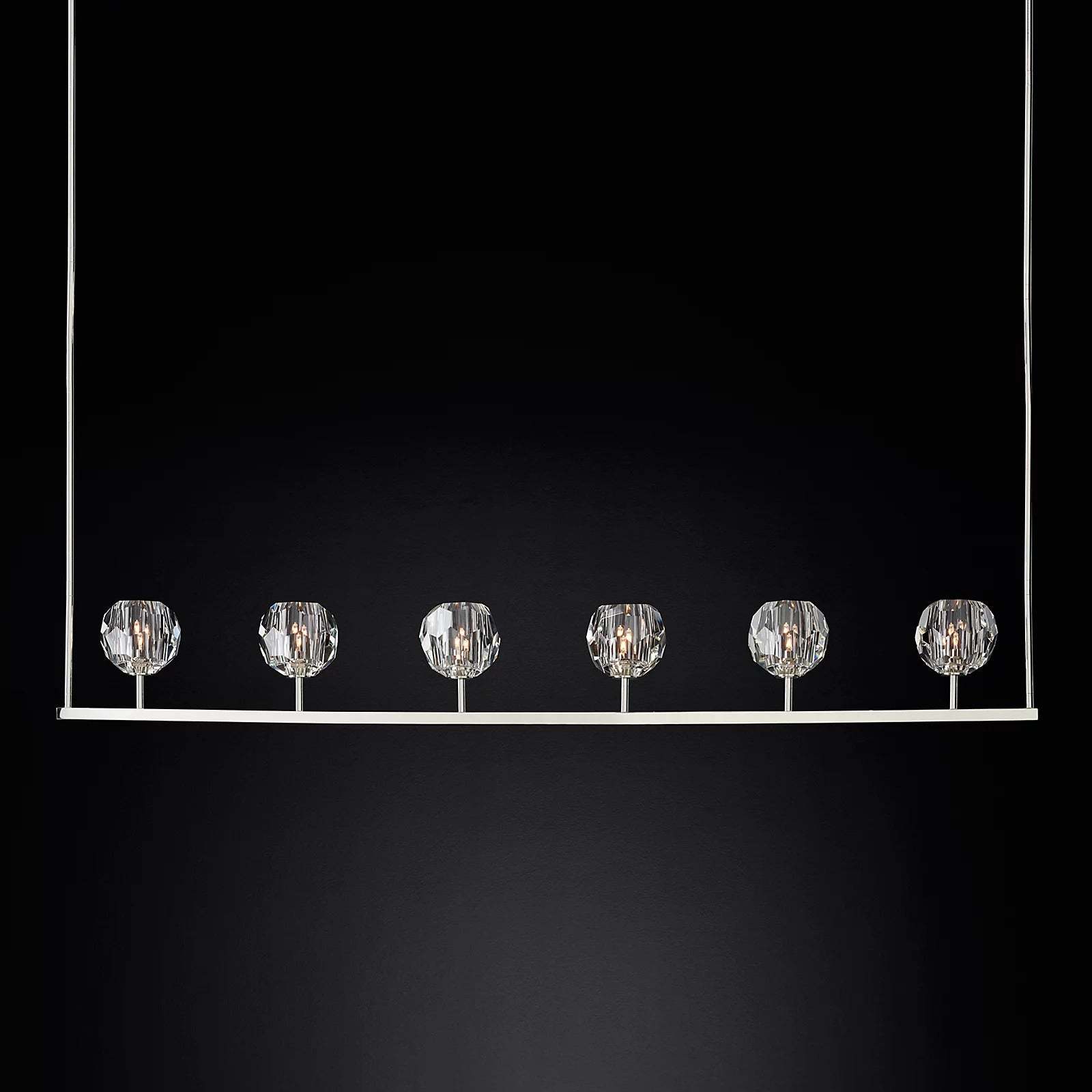 Bille Crystal Ball Linear Chandelier 60"