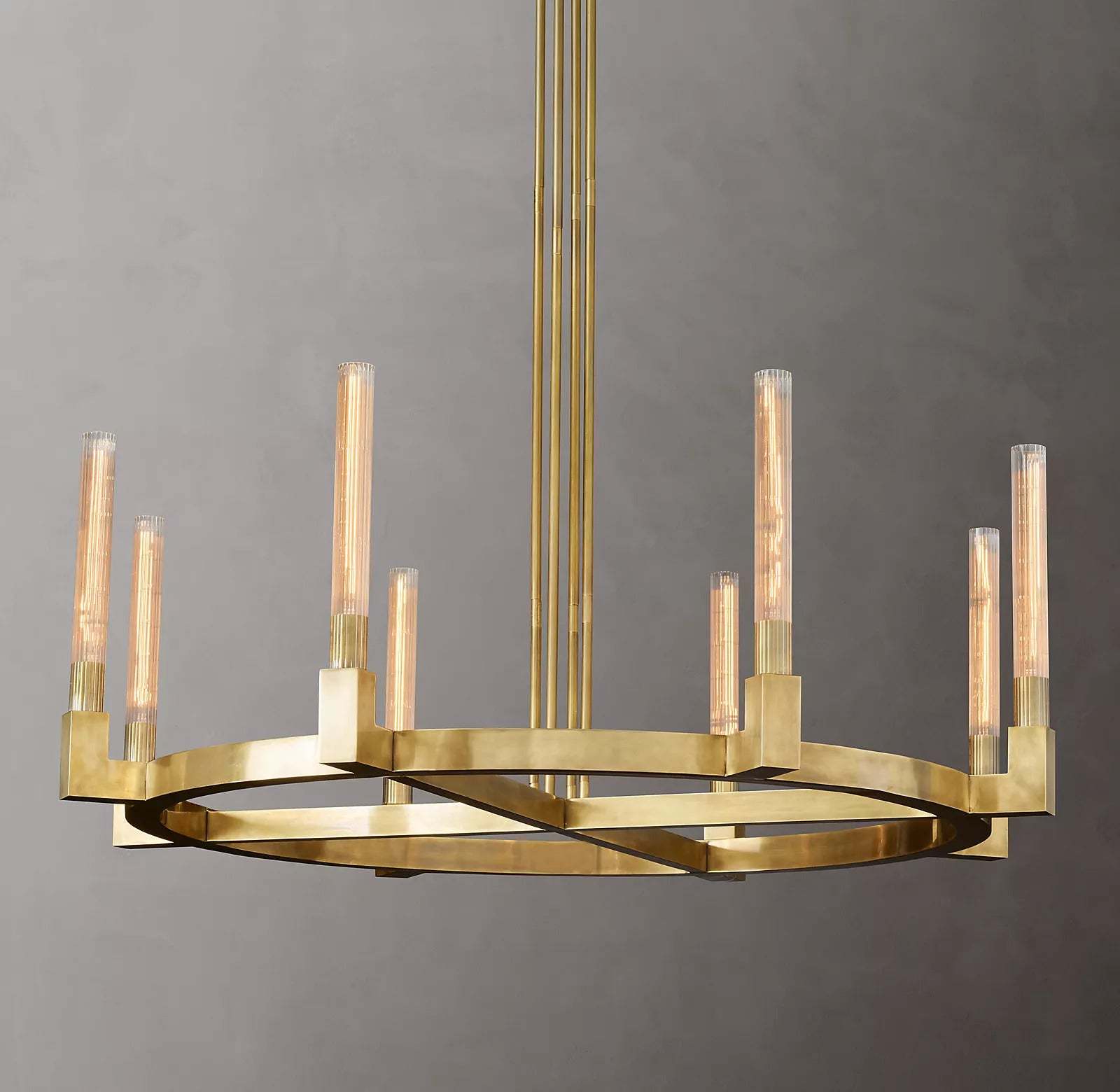 Candlestack Round Chandelier 48"