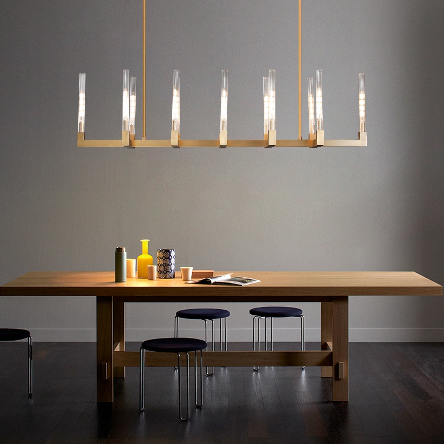 Candlestack Linear Chandelier 67"Linear