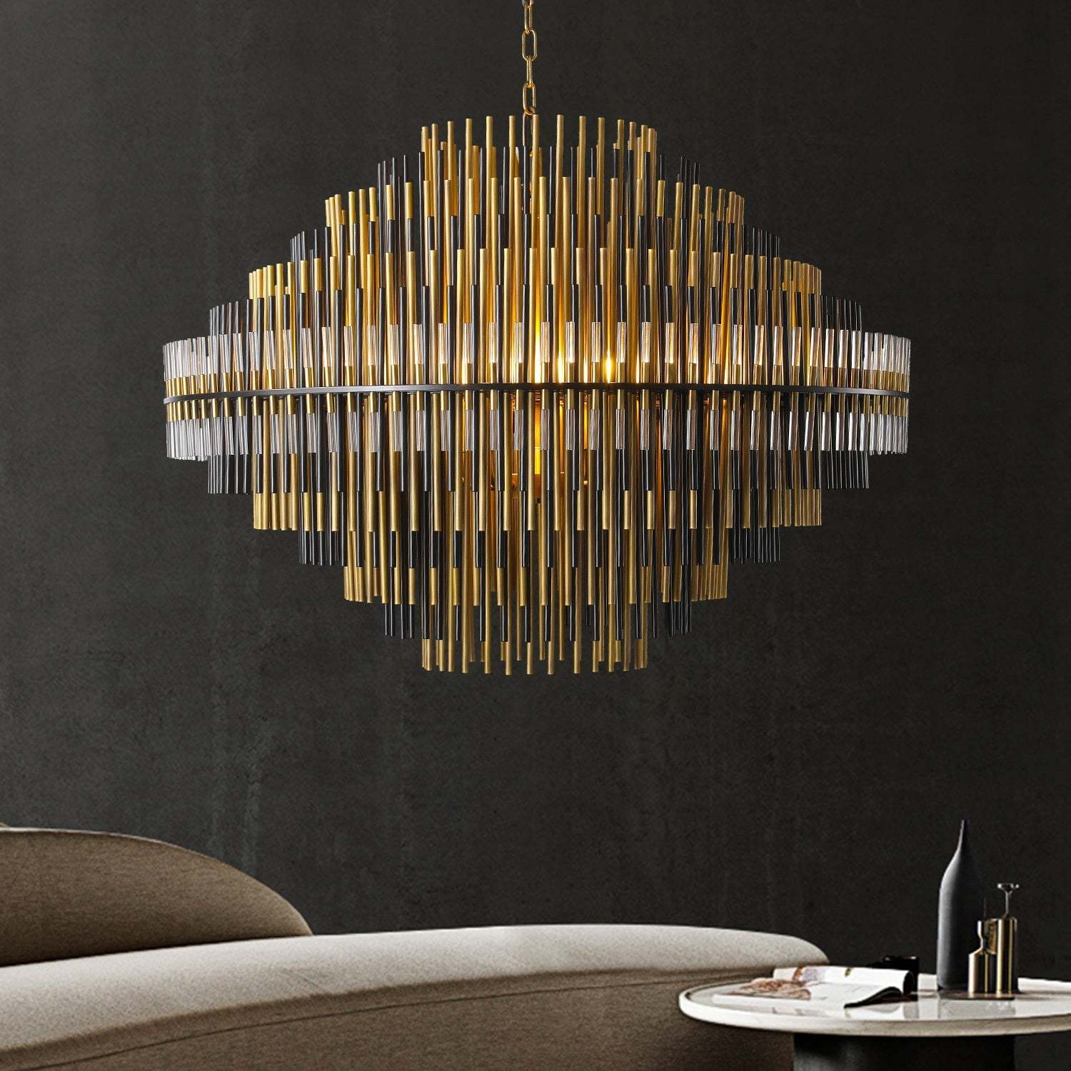 Emale Industrial Wind Round Chandelier 24" 32" 42"