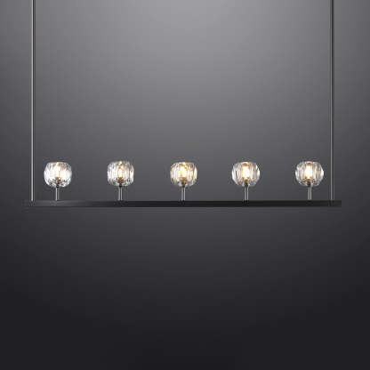 Bille Crystal Ball Linear Chandelier 48"