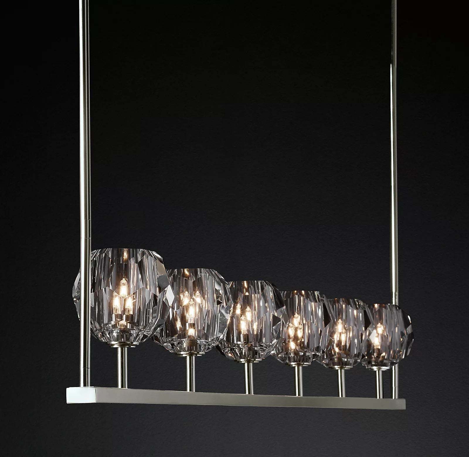 Bille Crystal Ball Linear Chandelier 60"