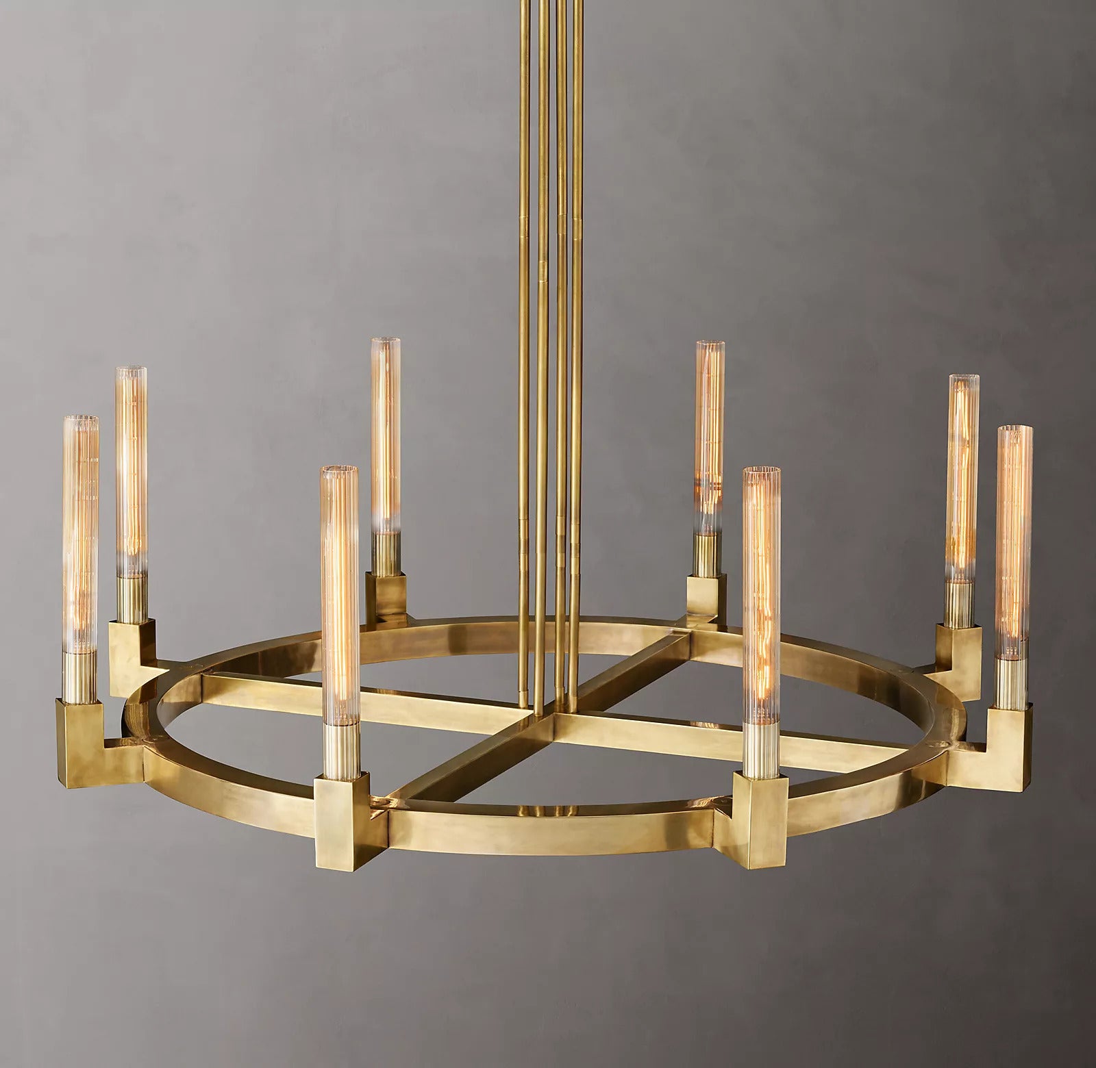 Candlestack Round Chandelier 48"