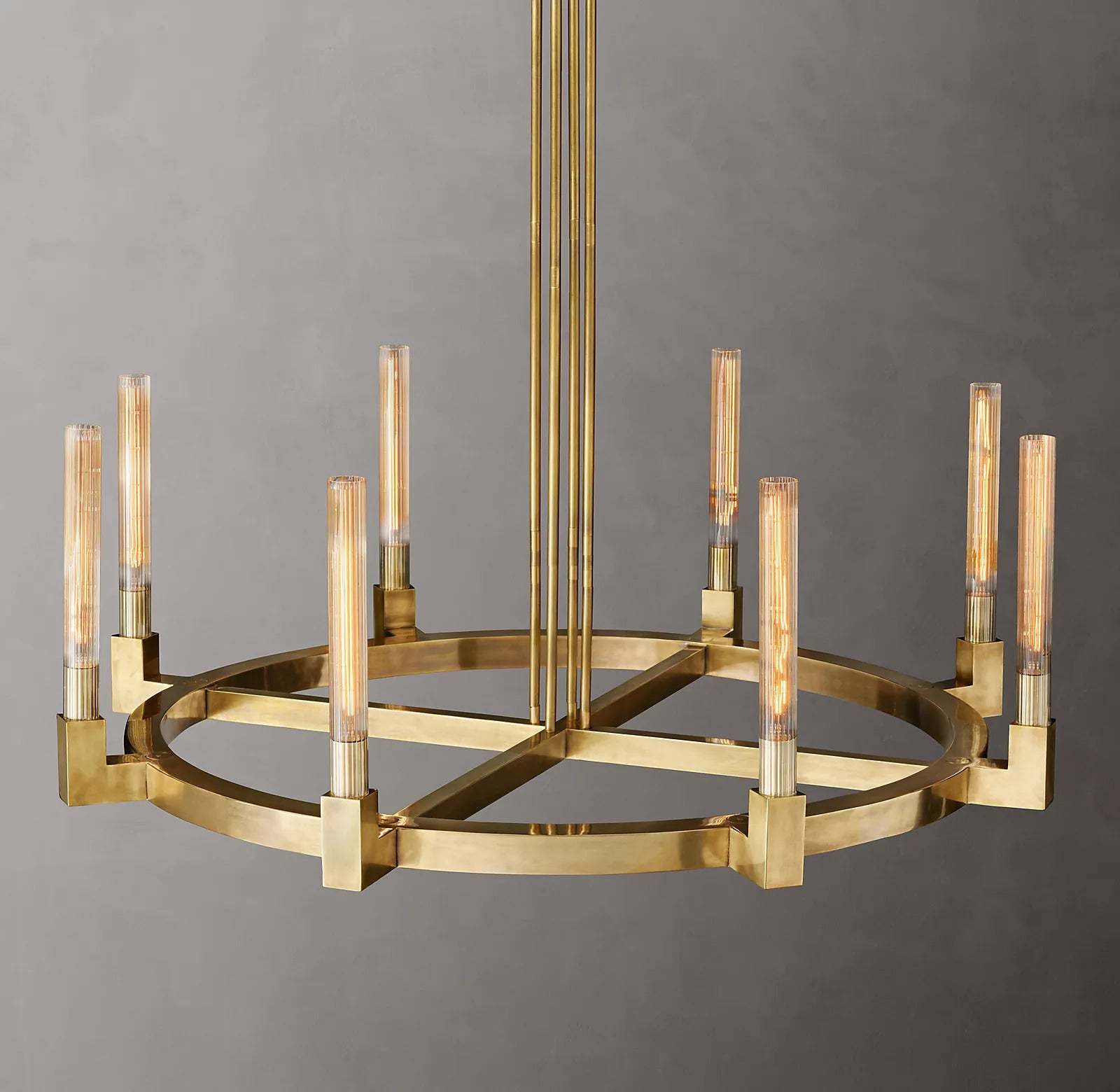 Candlestack Round Chandelier 48"