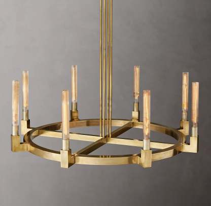 Candlestack Round Chandelier 48"