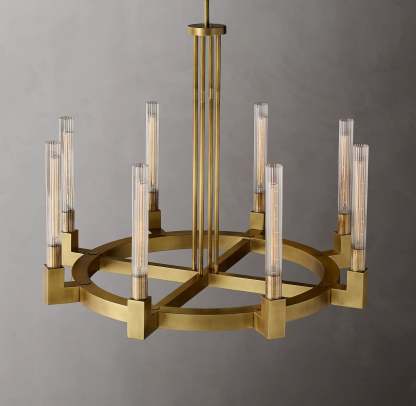 Candlestack Round Chandelier 36"