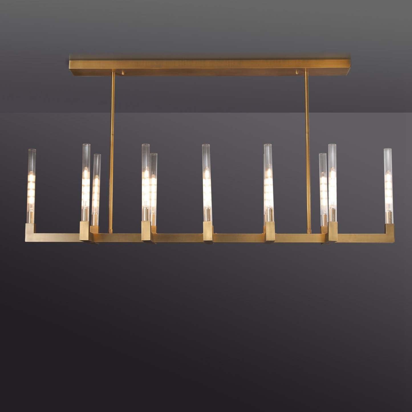 Candlestack Linear Chandelier 67"Linear