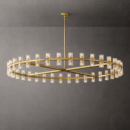 Arcahonk Crystal Round Chandelier 60"