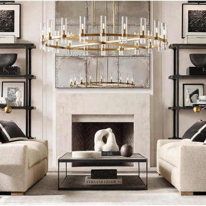 Ravalle Glass Round Chandelier 60"