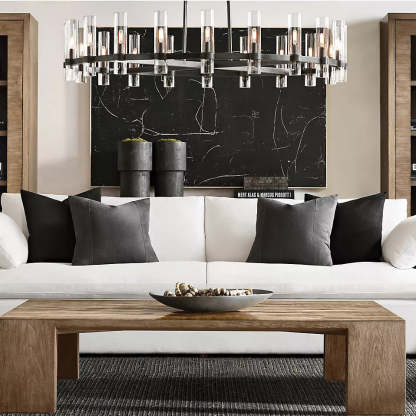 Ravalle Glass Round Chandelier 60"
