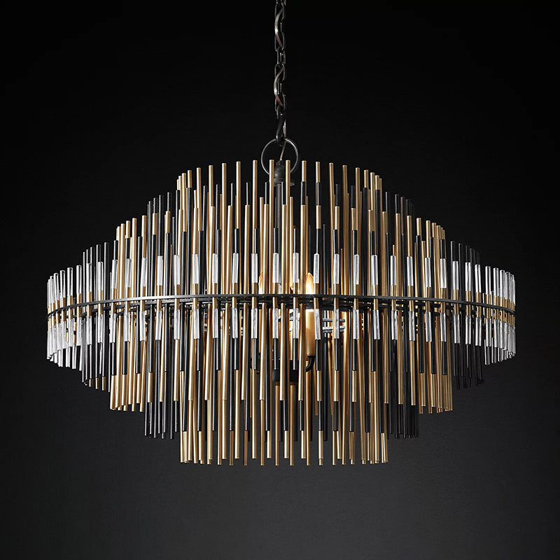 Emale Industrial Wind Round Chandelier 24" 32" 42"