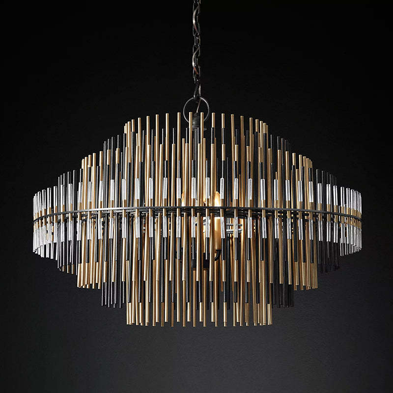 Emale Industrial Wind Round Chandelier 24" 32" 42"