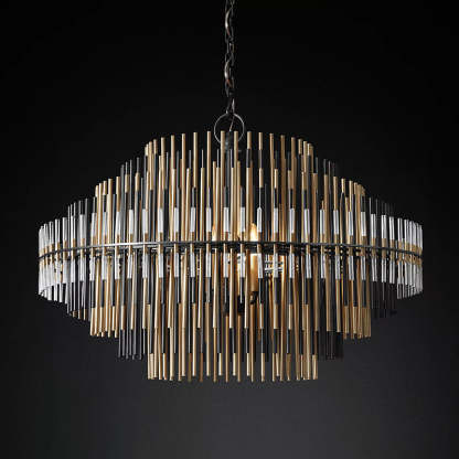 Emale Industrial Wind Round Chandelier 24" 32" 42"