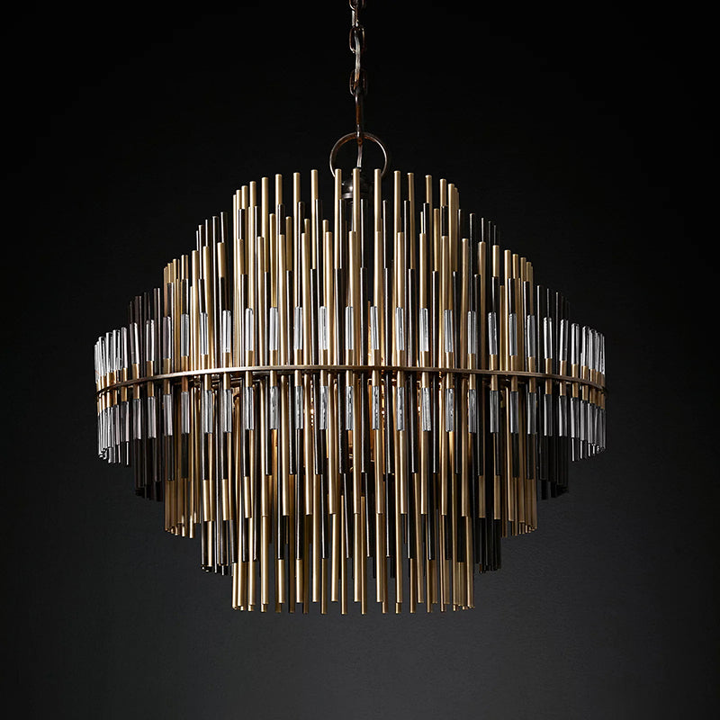 Emale Industrial Wind Round Chandelier 24" 32" 42"